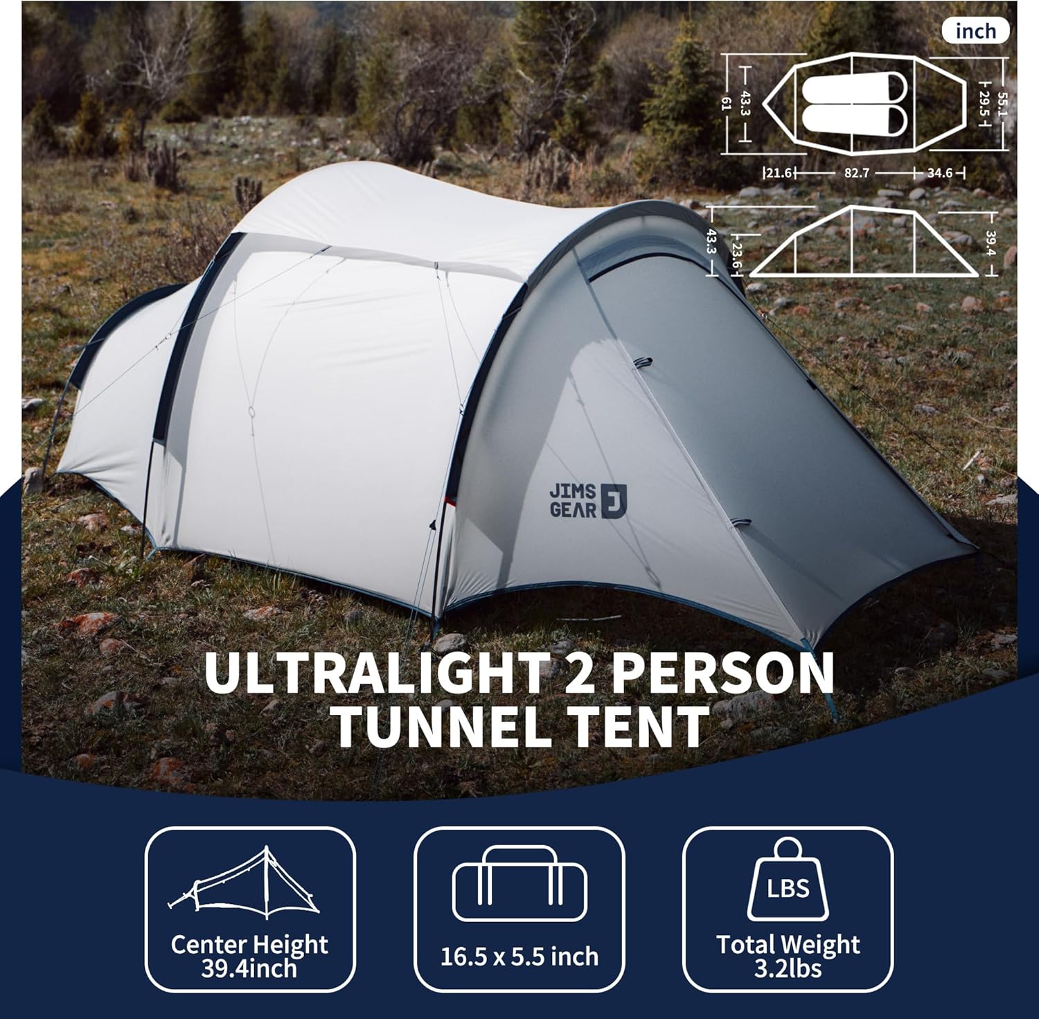 2 second tent DABAN™ 2-Person Ultralight 4-Season Tunnel Tent – Naturehike