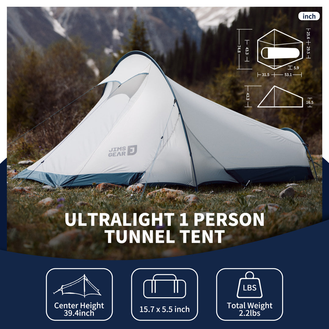 DABAN™ 1-Person Ultralight 4-Season Tunnel Tent – Naturehike