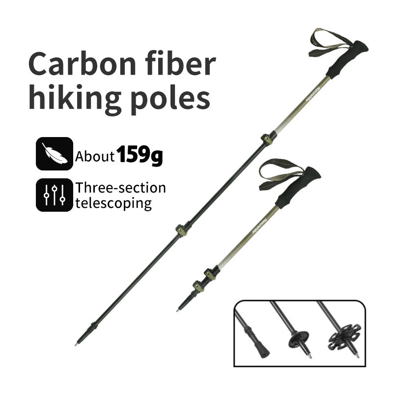 First Snow EXT1 - 3-Section Carbon Fiber Trekking Pole - Naturehike