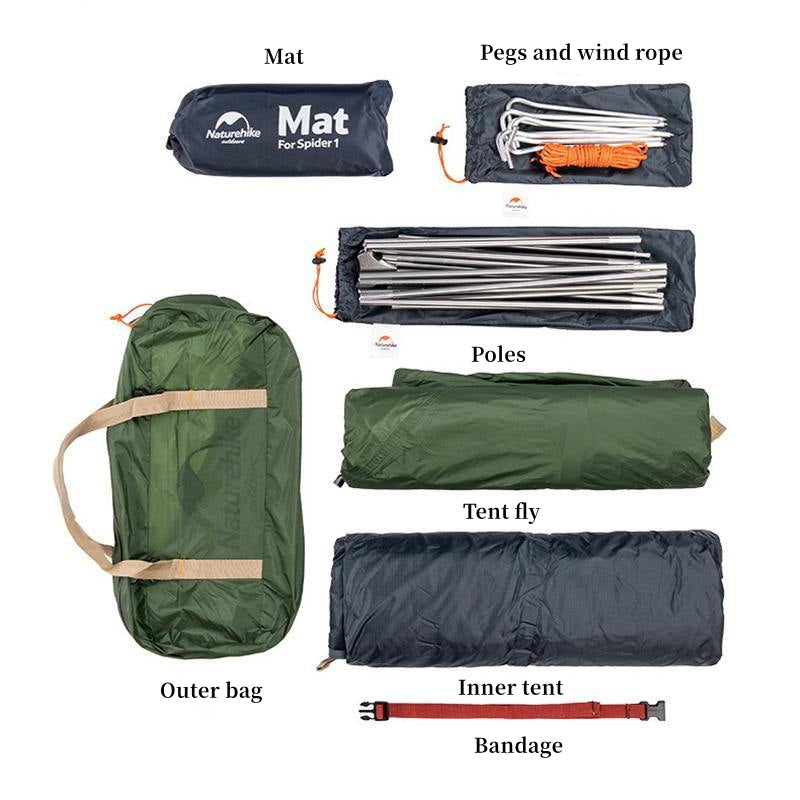 An image of a 1 Person  Cycling  Backpack Tent US by Naturehike official store