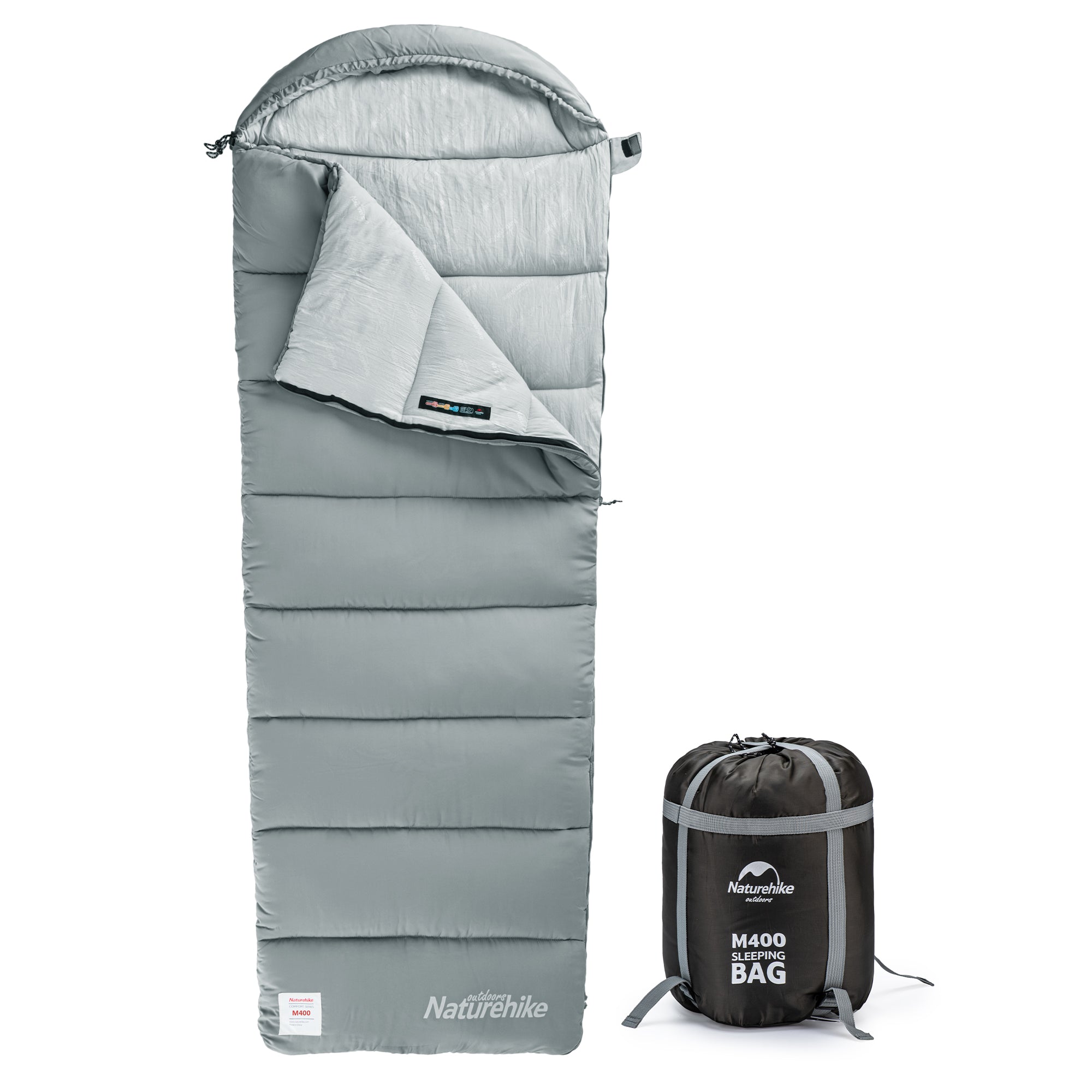 【サイズ:M(56x30x68cm)_色:グレー】Naturehike公式ショッ SunTherm™ M180 Synthetic Sleeping Bag 53°F / 12°C – Naturehike