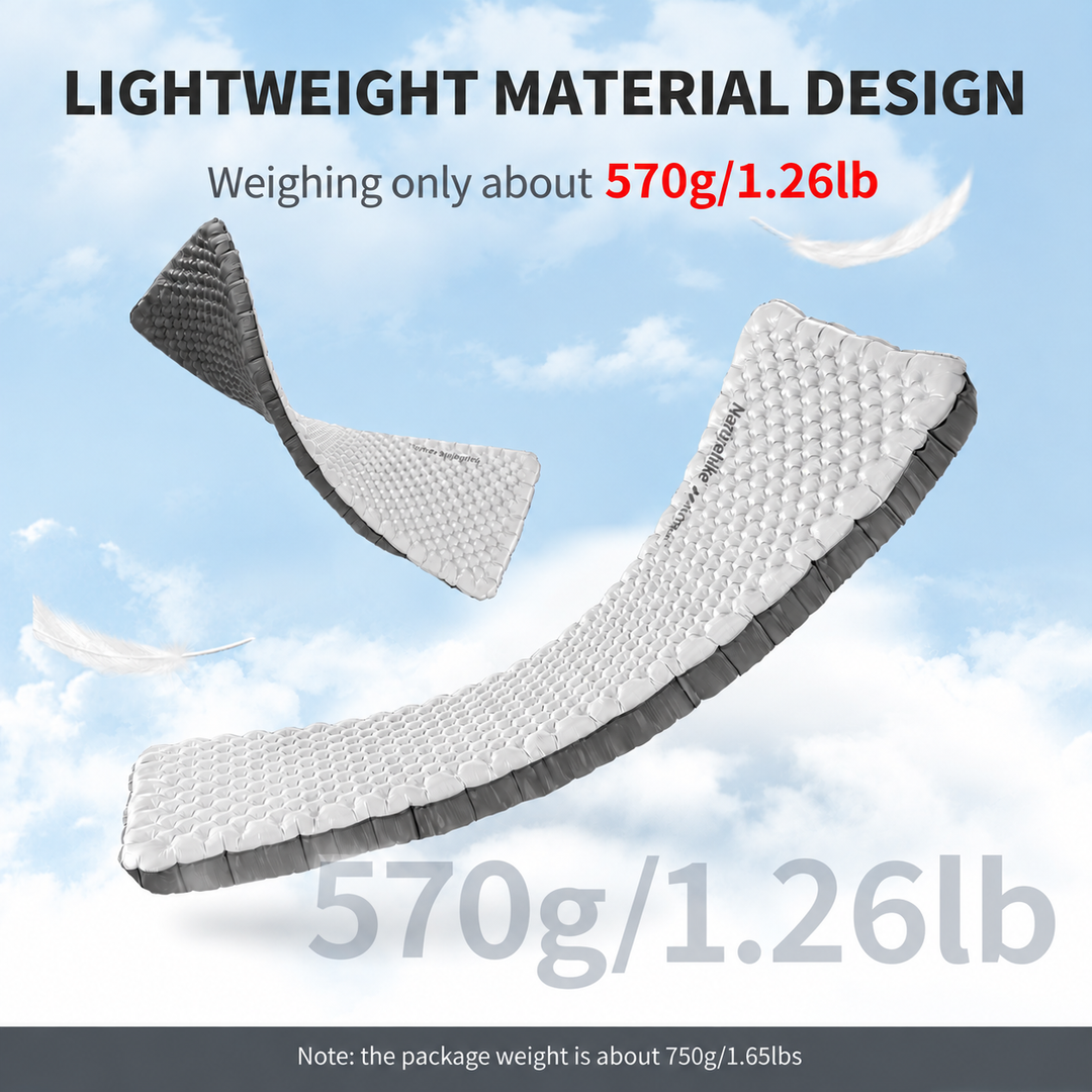 Matelas gonflable ultraléger TuYe™ R6.5 avec parois latérales renforcées