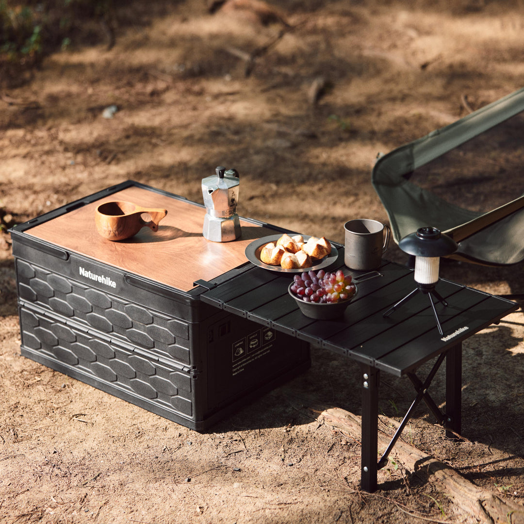 campingtisch zum kochen Naturehike Lispace Campingtisch mit 50L Aufbewahrungsbox