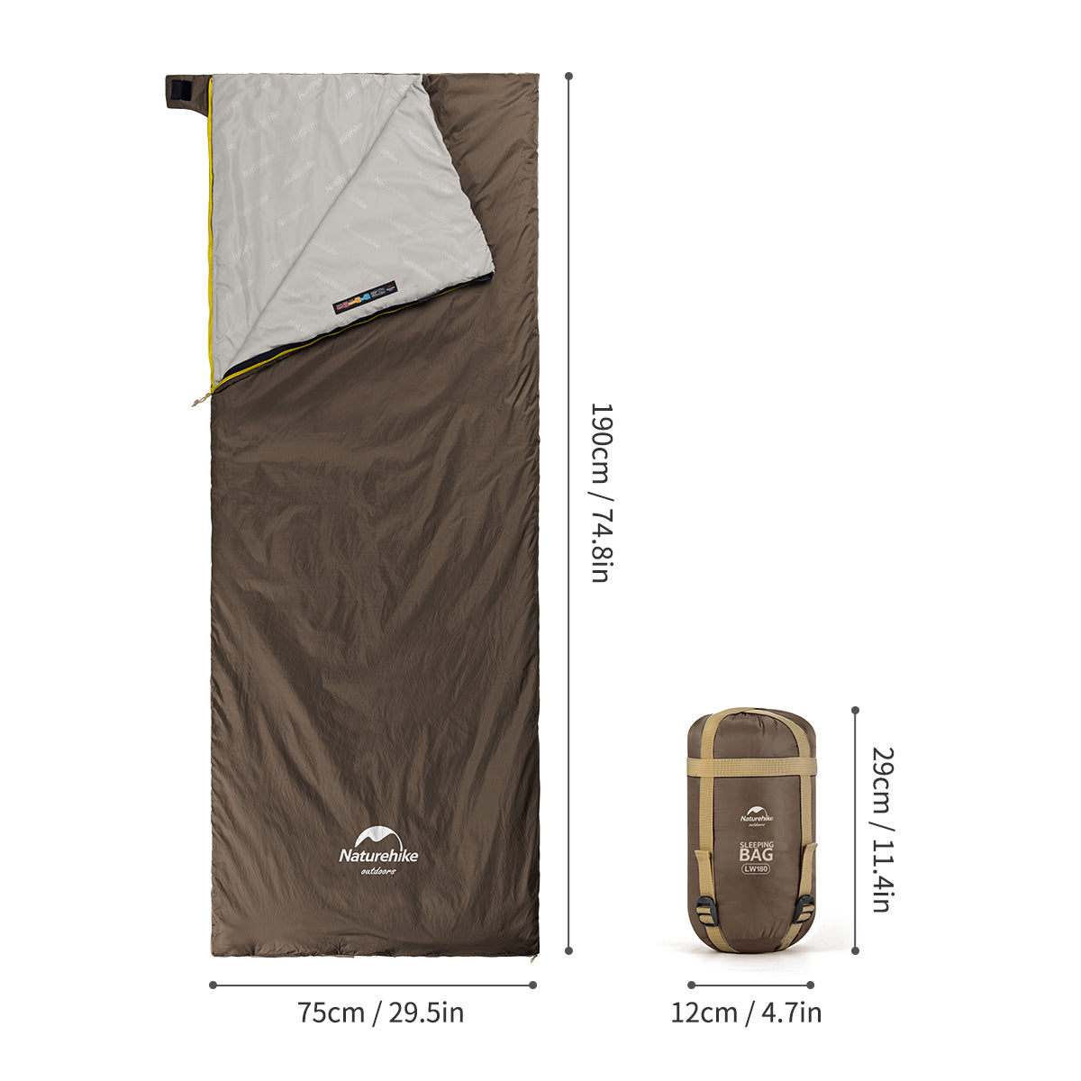 LW180™ Synthetic Sleeping Bag 59°F / 15°C – Naturehike