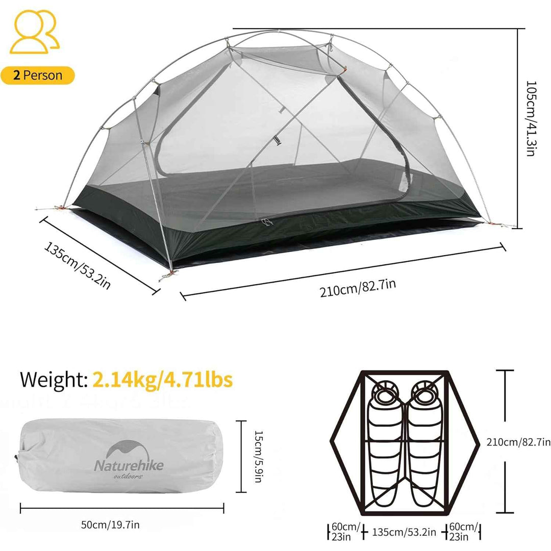 Mongar 2-Person Ultralight Backpacking Tent