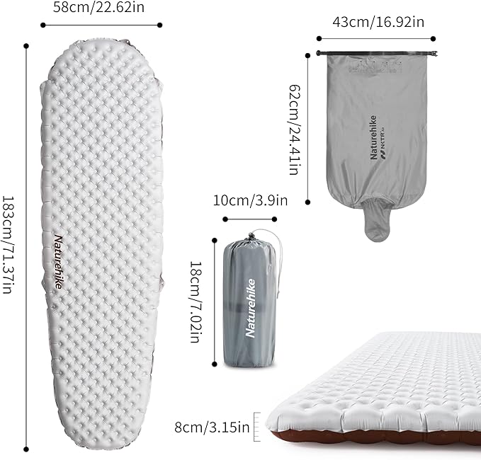 TuYe™ R5.8 Ultralight Inflatable Pad – Naturehike