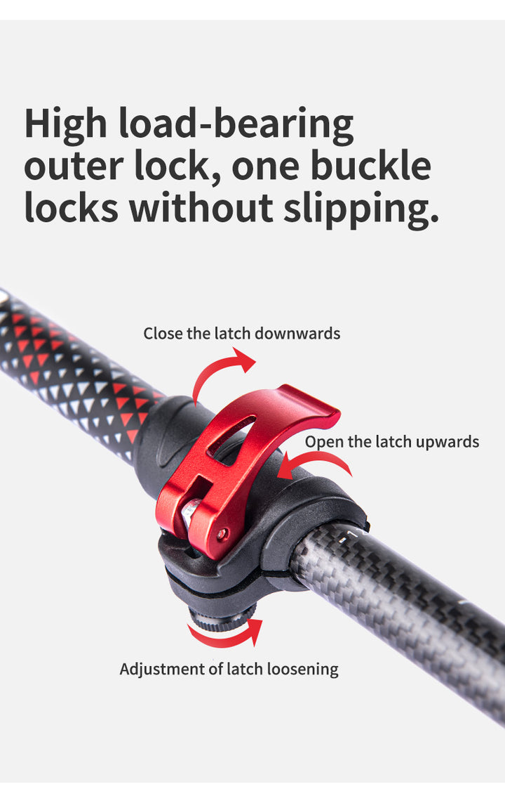 Far Wind™ Three-section Telescopic Carbon Trekking Pole