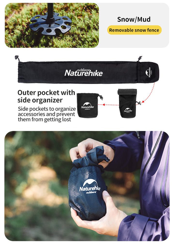 Far Wind™ Three-section Telescopic Carbon Trekking Pole