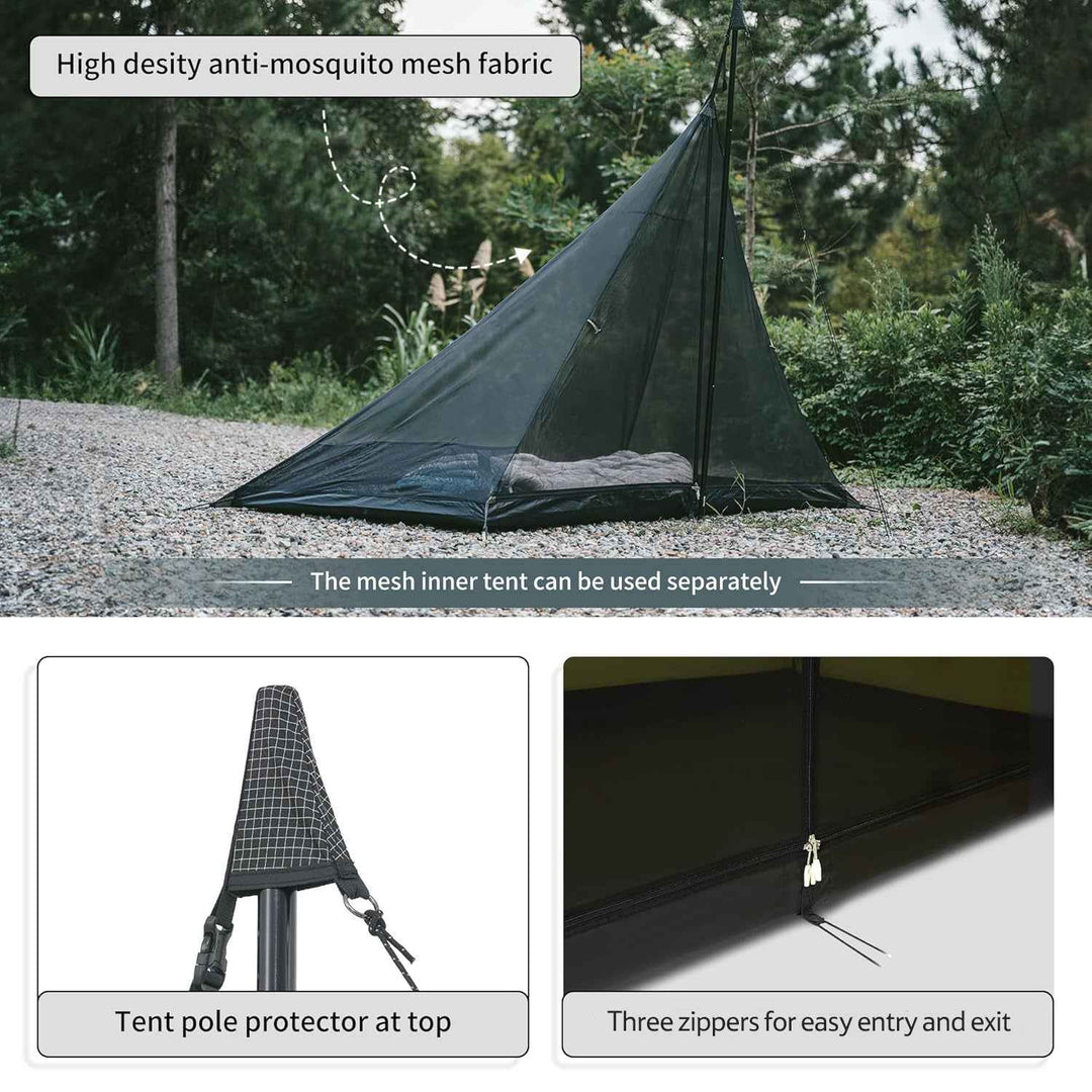 Ranch Fire 4-Person Pyramid Hot Tent