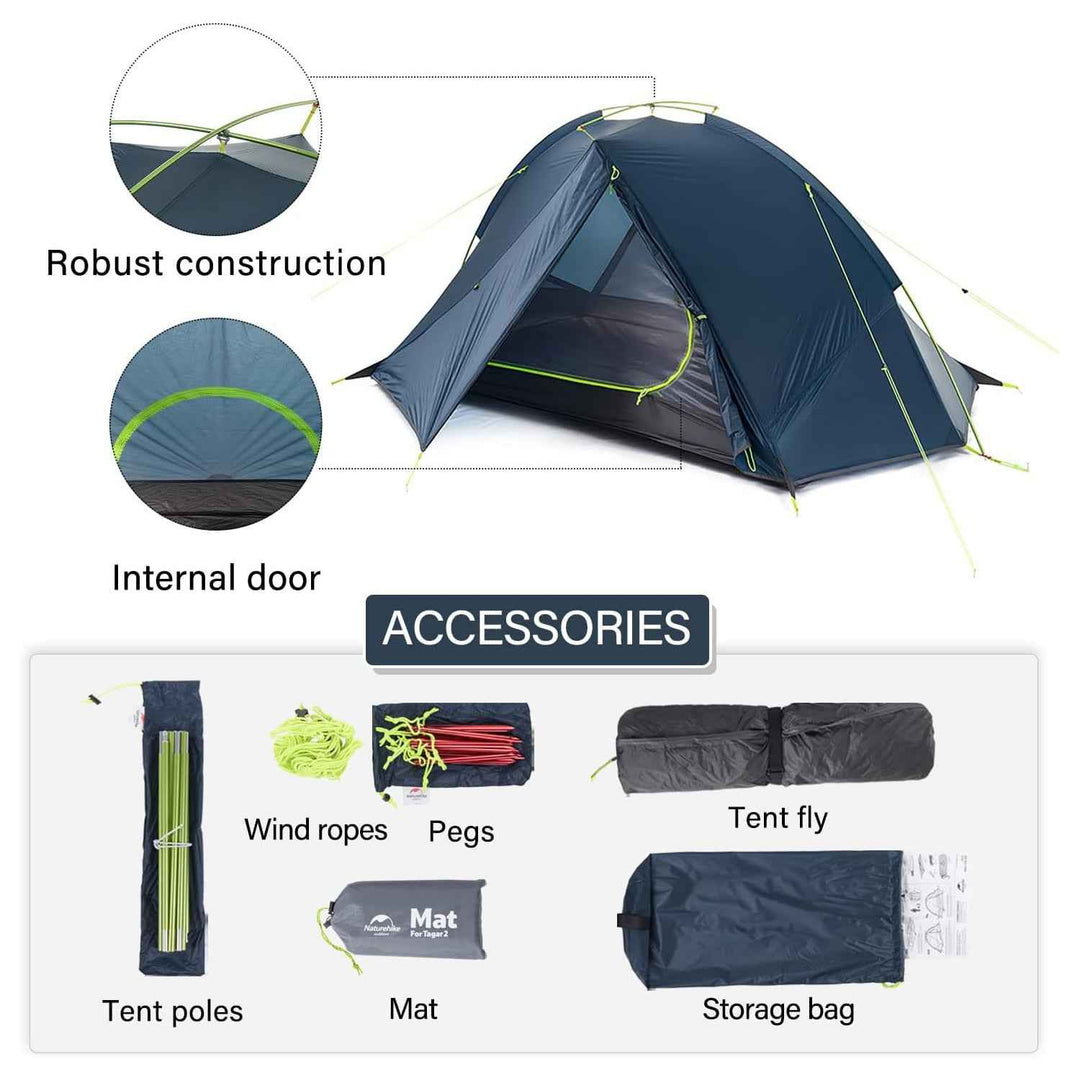 Tagar 2-Person Ultralight Backpacking Tent
