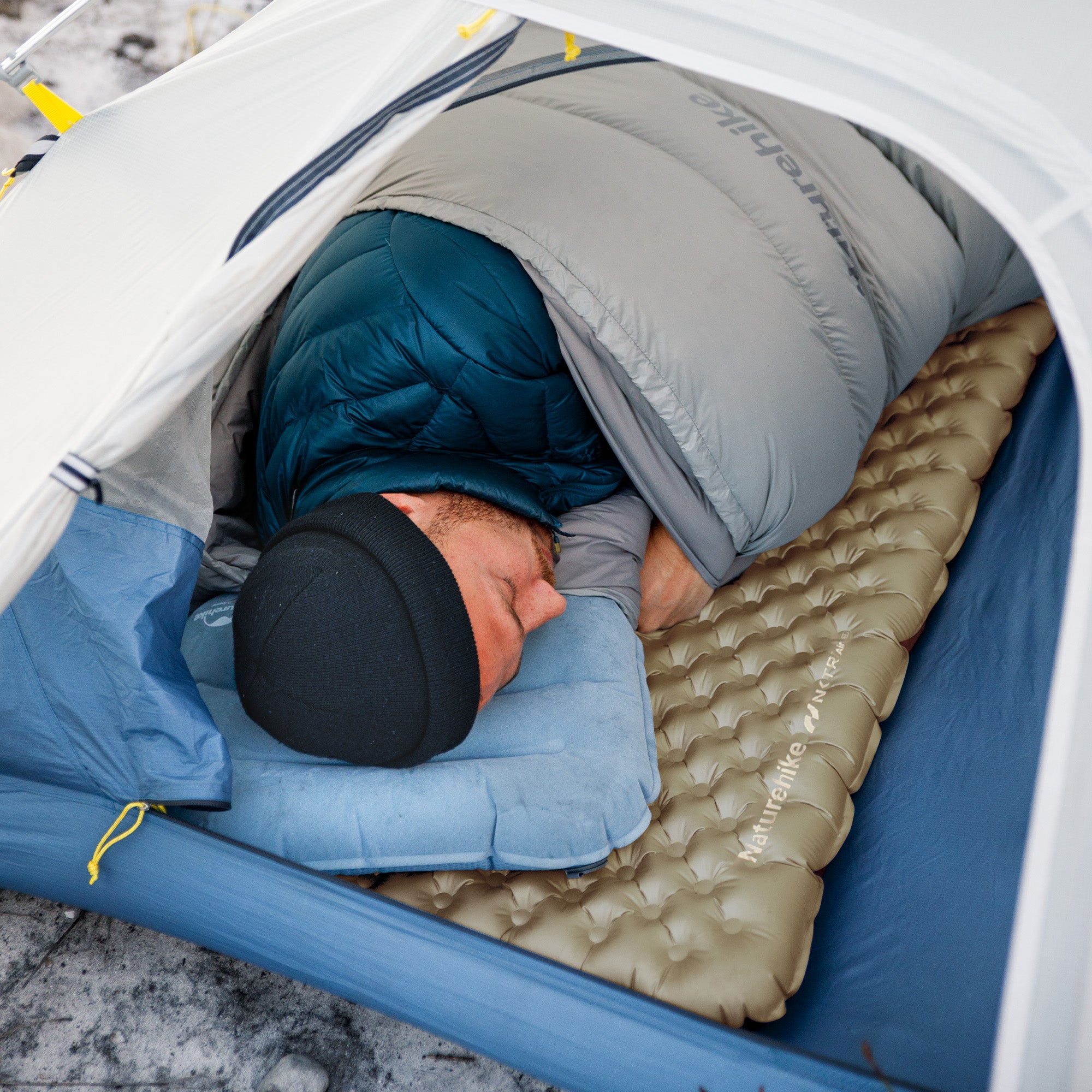 アウトドア寝具 Naturehike ULTRA LIGHT INFLATABLE PAD TuYe R6.5 Sidewall Ultra Light Inflatable Sleeping Pad