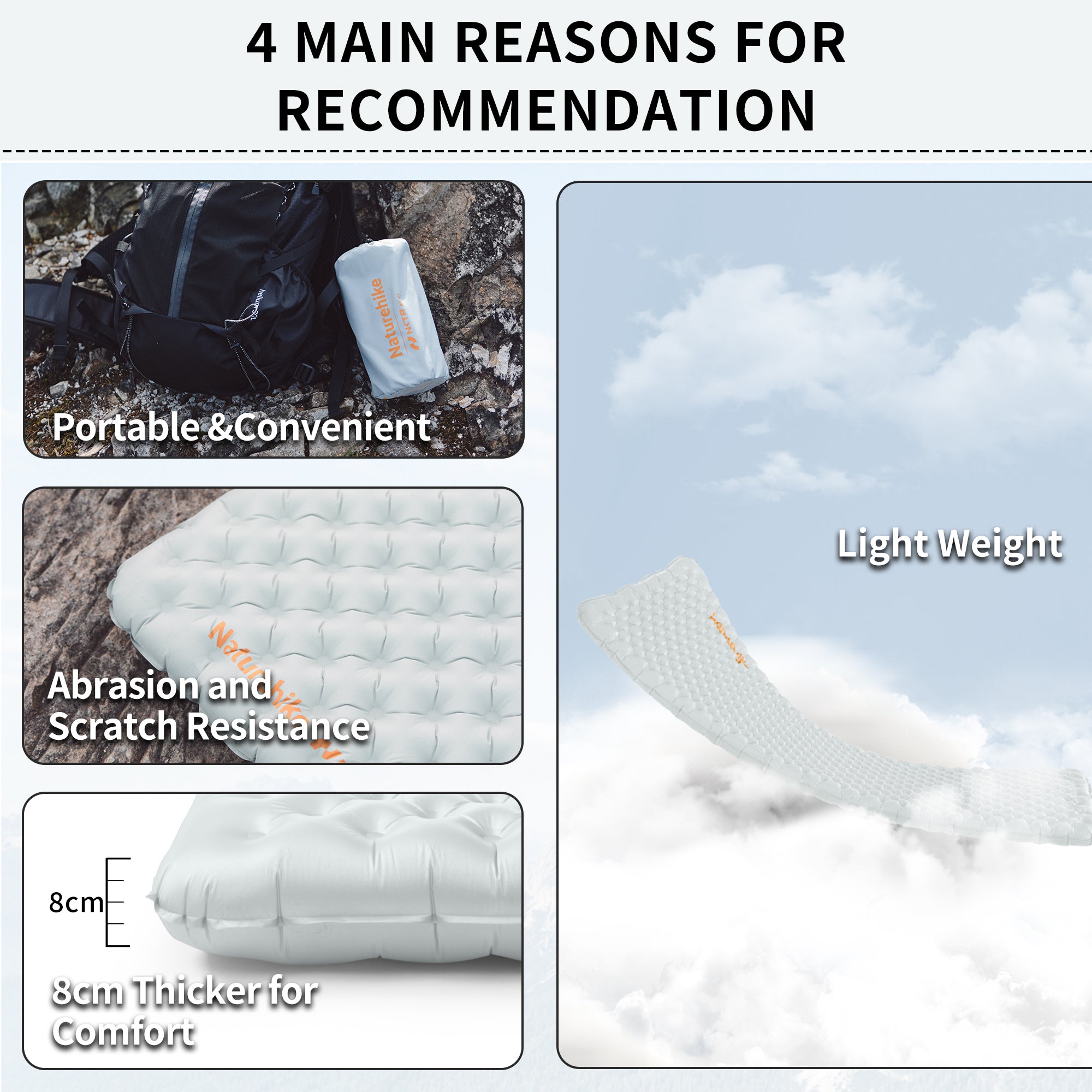 TuYe™ R3.2 Ultralight Inflatable Pad | Naturehike