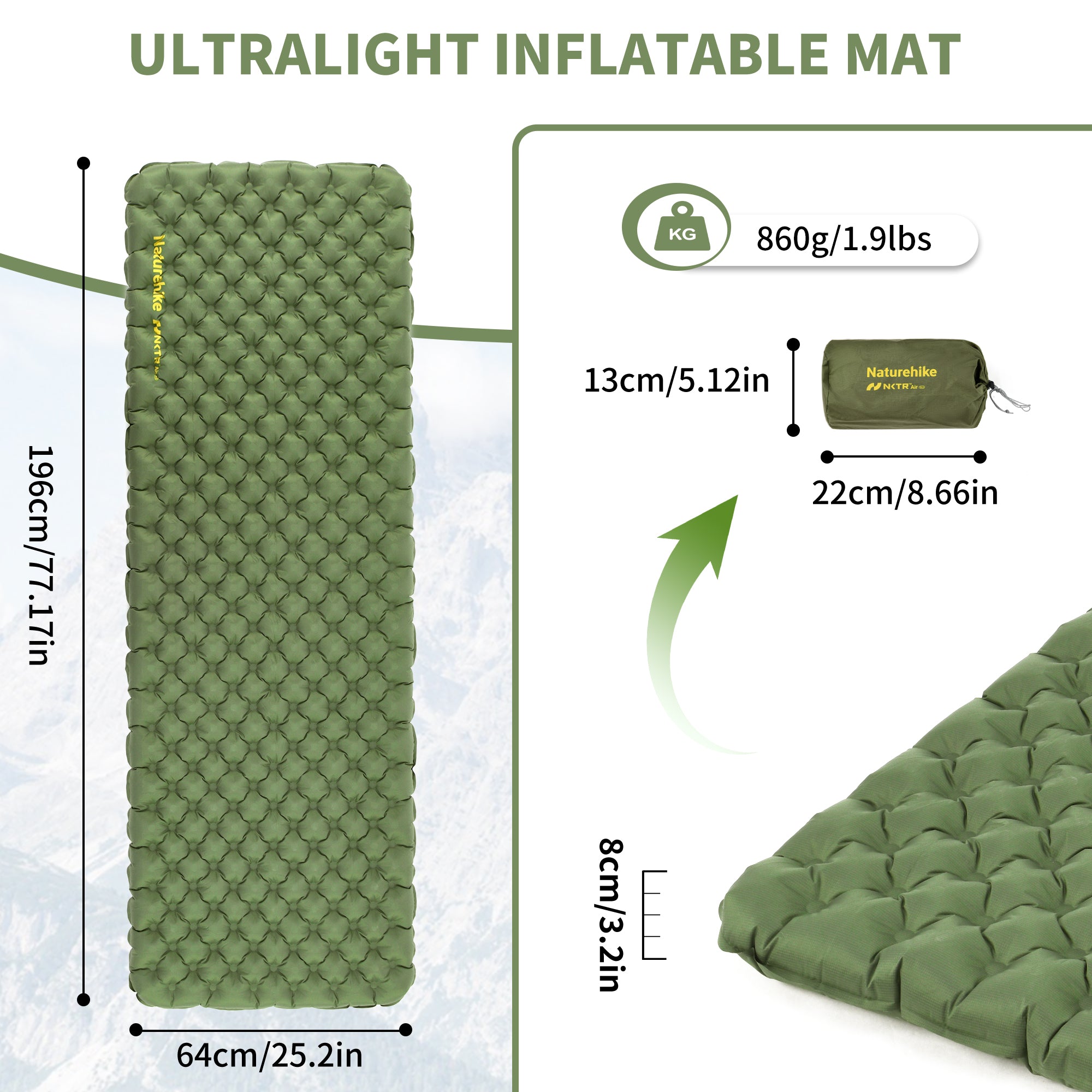 TuYe™ 4.6 Ultralight Inflatable Pad