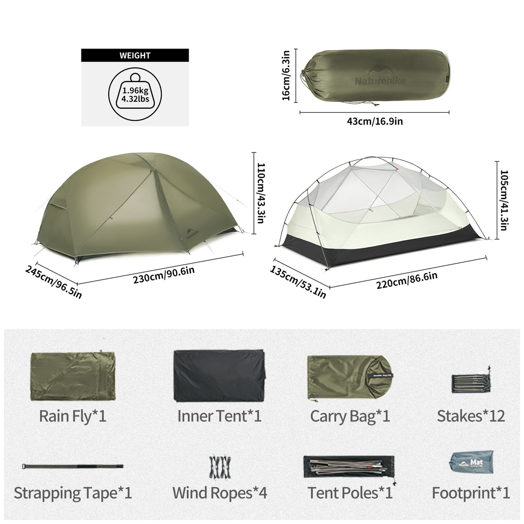 meru 2 personen zelt Mongar™ Pro 2-Person Ultralight Backpacking Tent