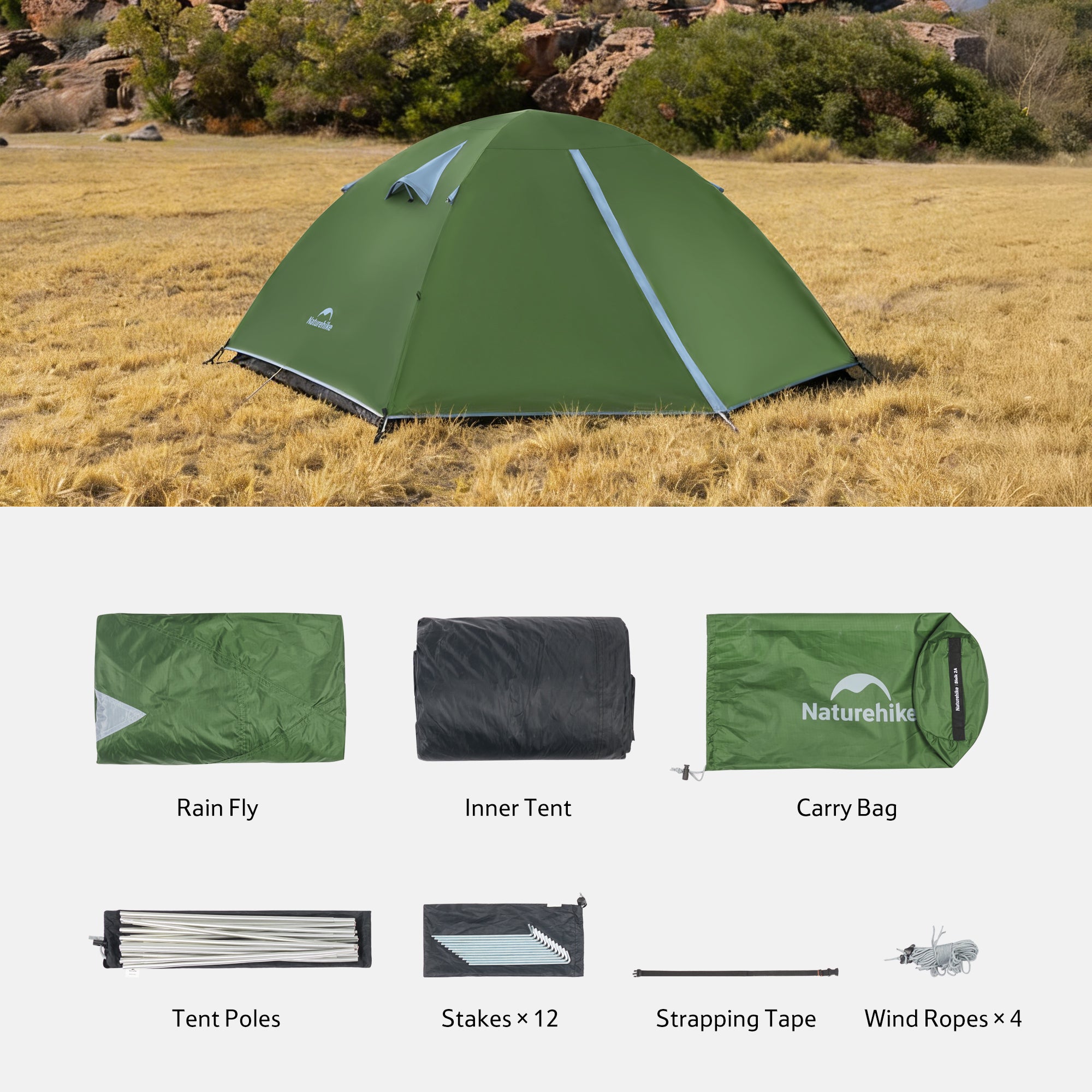 Bleik™ 3人用バックパッキングテント | Naturehike
