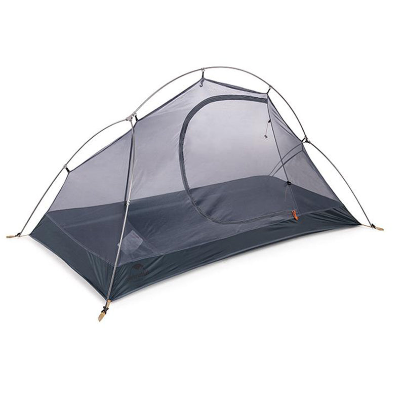 Naturehike Cloud Trek 1 person tent on white background, showing fully set up inner tent with breathable mesh and optimized space for solo camping, ideal for ultralight backpacking, bikepacking, and camping gear on sale.
