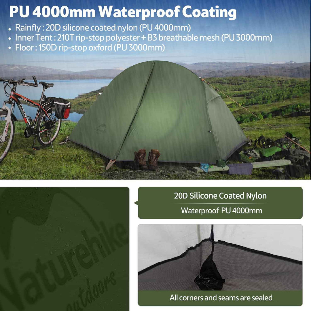 Cloud Trek™ Ultraleichtes Bikepacking-Zelt für 1 Person