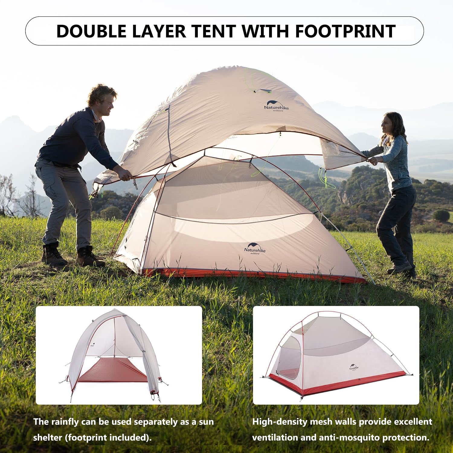 Naturehike Cloud UP 2X テントセット Cloud Up™ 2-Person Ultralight Backpacking Tent | Naturehike