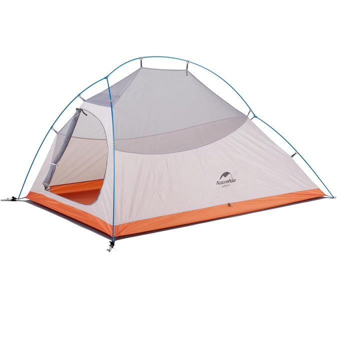 Naturehike Cloud Up 2-Person Ultralight Backpacking Tent inner tent in orange on a white background, breathable and well-ventilated, ideal for lightweight backpacking, camping, and outdoor adventures