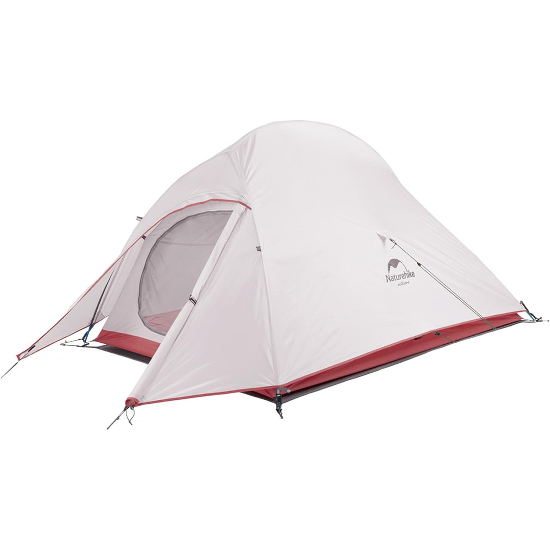 Naturehike Cloud Up 2-Person Ultralight Backpacking Tent in grey on a white background, lightweight waterproof camping tent with rainfly for backpacking, hiking, and outdoor adventures