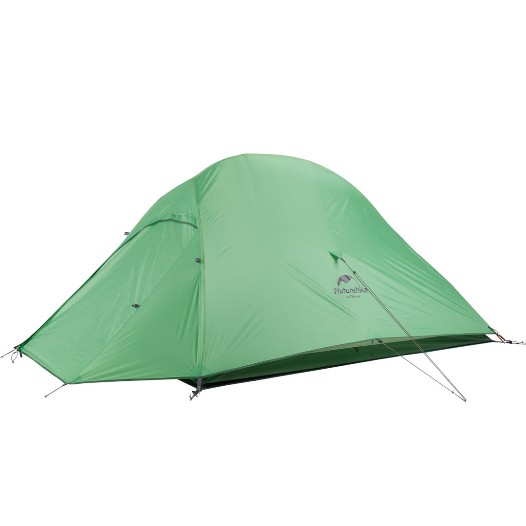 Naturehike Cloud Up Base 2 person ultralight backpacking tent fully pitched on white background, freestanding double layer design with waterproof protection, lightweight shelter for hiking, camping, and outdoor travel