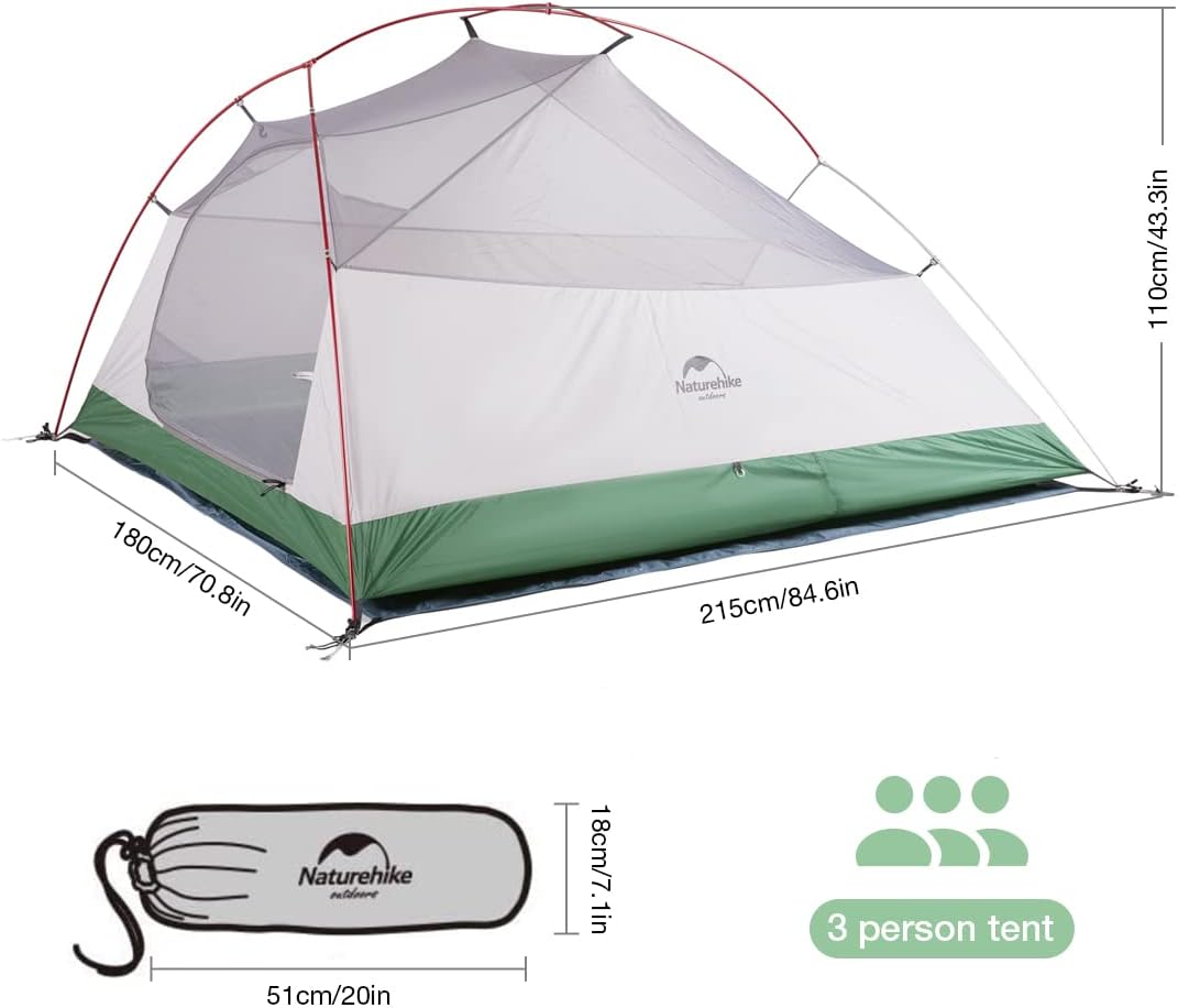 Cloud Up™ Base 3-Person Ultralight Backpacking Tent | Naturehike