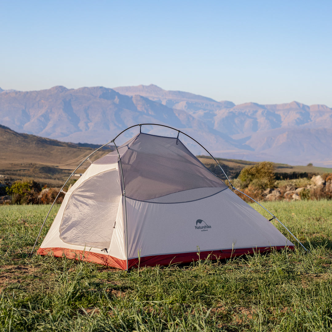 Naturehike Cloud Up Pro 3-Person ultralight backpacking tent inner tent set up outdoors, showing breathable, lightweight, and ventilated design for comfortable camping and hiking.