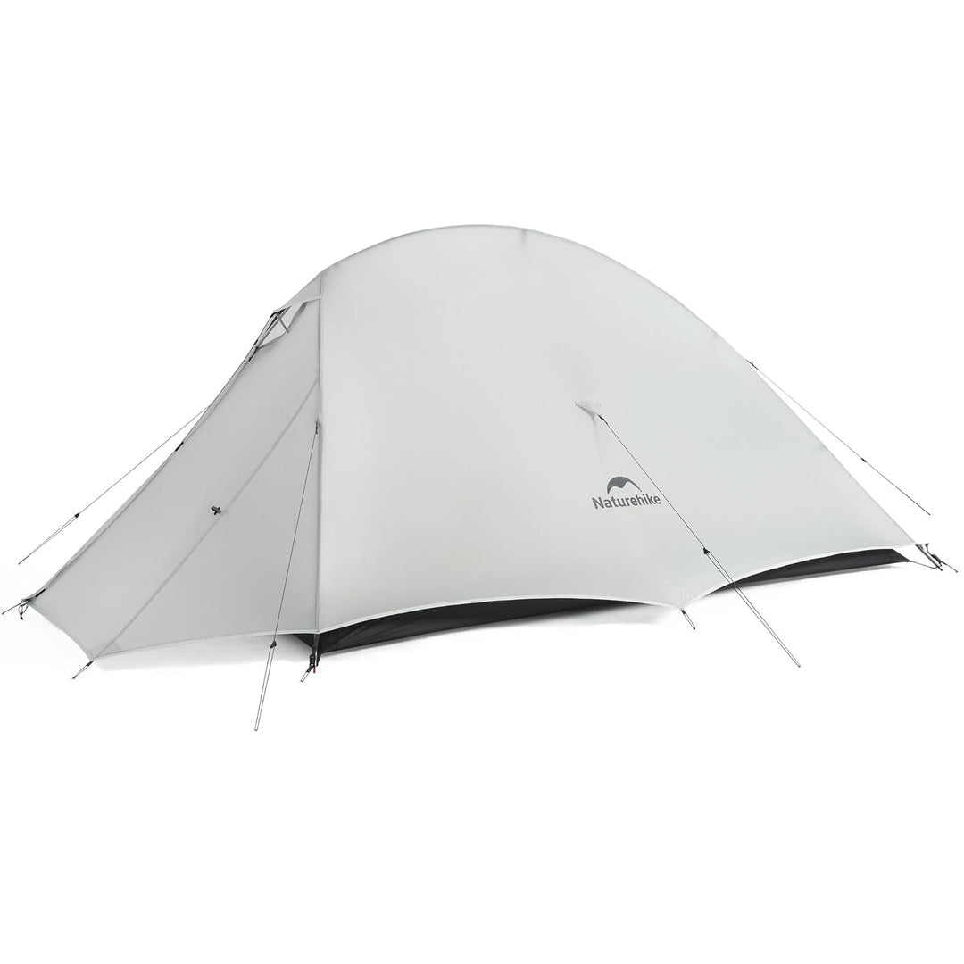 Naturehike Cloud Up UL 1-Person ultralight backpacking tent in grey, fully set up on a white background, designed for lightweight solo camping and hiking.