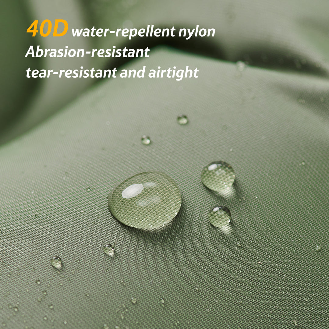 Naturehike FC01 Ultralight Inflatable Pad (Double) made with 40D water-resistant nylon, durable, tear-resistant, and leak-proof for reliable outdoor use.