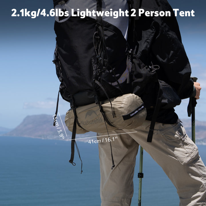 Naturehike Giling PRO 2-Person 4-Season backpacking tent ultralight and compact packed size, space-saving and easy to carry, ideal for hiking, trekking, and backpacking adventures.