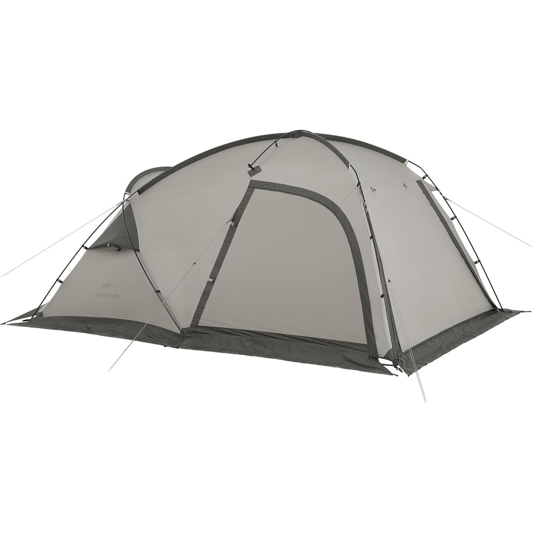 Naturehike Massif 2-Person Hot Tent fully set up on white background, showcasing its spacious room-and-hall layout and durable four-season design.
