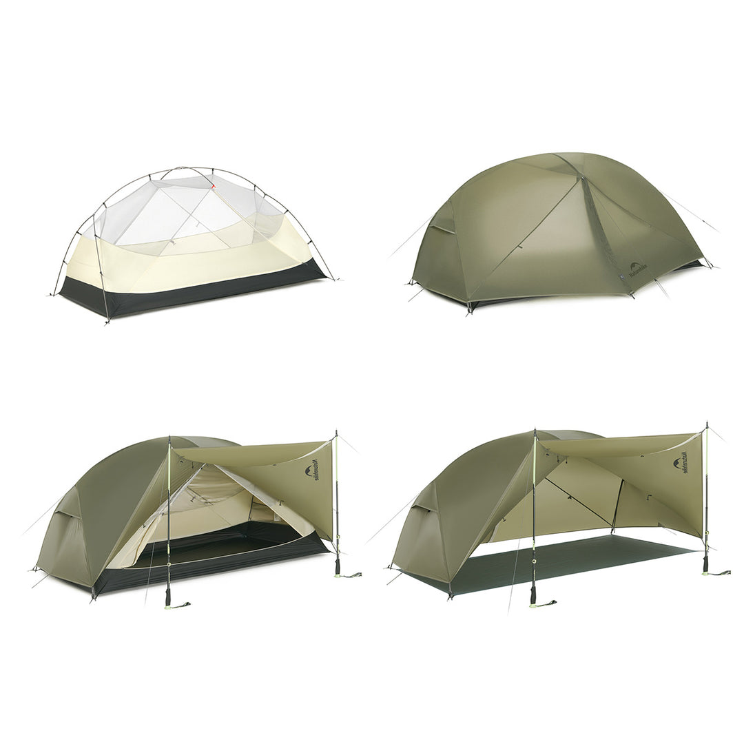 Naturehike Mongar UL Ultralichte tent, winddicht, waterdicht, trekkingtent, draagbaar, dubbele tent voor 1/2 personen, 3-4 seizoenen, voor kamperen, wandelen Naturehike Mongar UL Ultralichte tent, winddicht, waterdicht, trekkingtent, draagbaar, dubbele tent voor 1/2 personen, 3-4 seizoenen, voor kamperen, wandelen