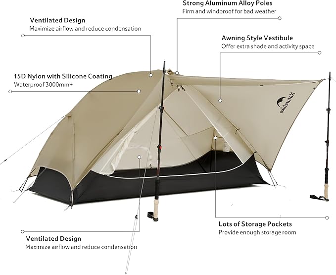 single trekking pole tent Mongar™ UL 1-Person Ultralight Backpacking Tent