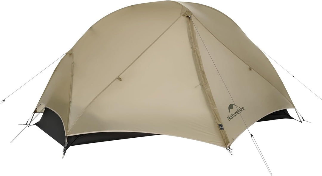 Mongar UL 1 man tent with outer fly fully set up, highlighting waterproof protection, ultralight and ideal for hiking, backpacking, and cycling.