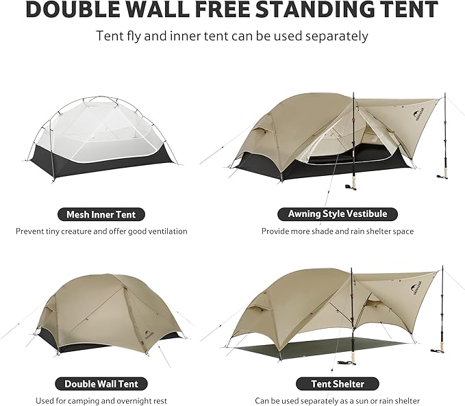 Mongar™ UL 2-Person Ultralight Backpacking Tent | Naturehike