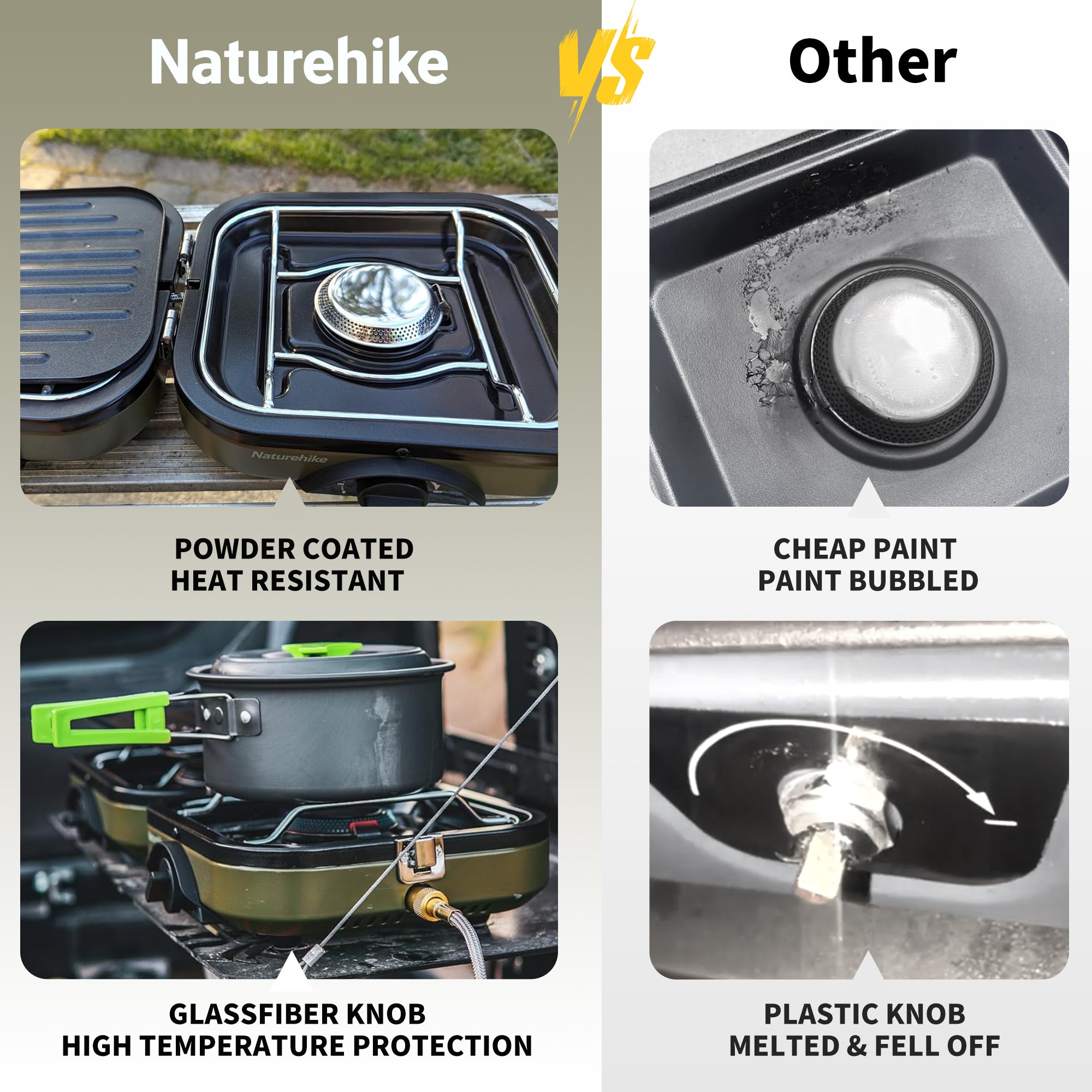 Phantom™ 2バーナー折りたたみキャンプストーブ | Naturehike