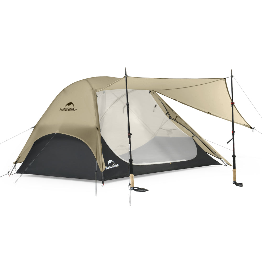 Naturehike Star River UL 2-Person ultralight backpacking tent in khaki, fully set up on a beige background, designed for lightweight three-season camping and hiking.