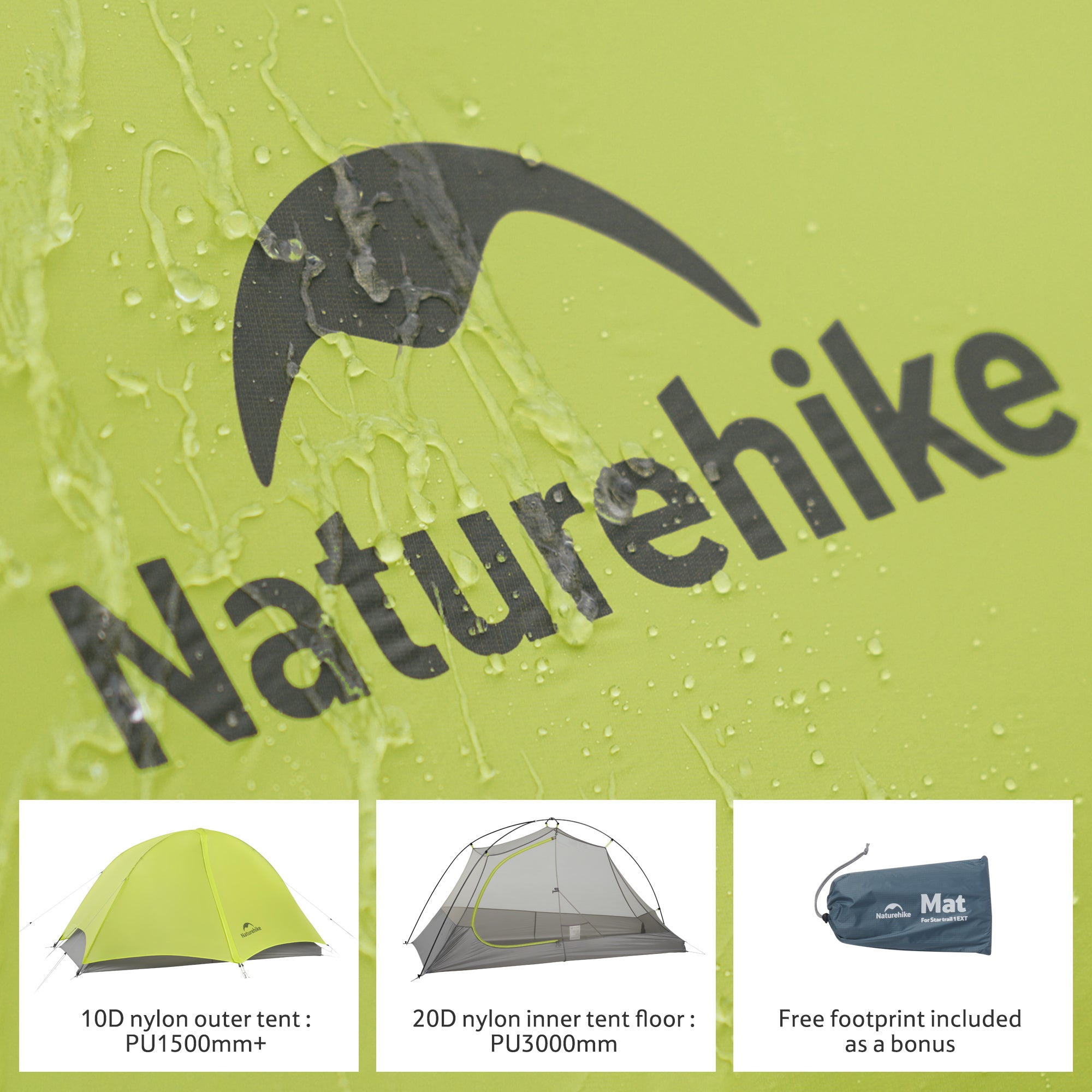 Star Trail™ EXT 1-Person Ultralight Backpacking Tent | Naturehike