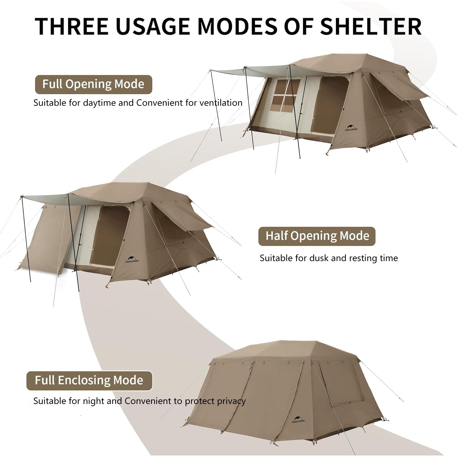 Village™ 13 6-Person Automatic Cabin Tent | Naturehike