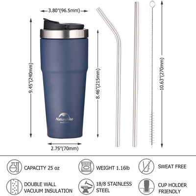 An image of a 750ml HOT/COLD Stainless Steel Travel Coffee Cup US by Naturehike official store