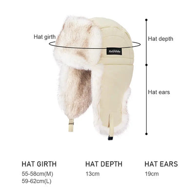 Naturehike Russian Style Winter Snow Cap Imitation Fox Fur Hat