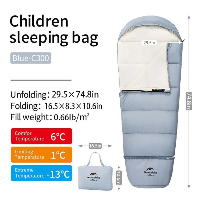 An image of a Cotton Kids Sleeping Bag by Naturehike official store