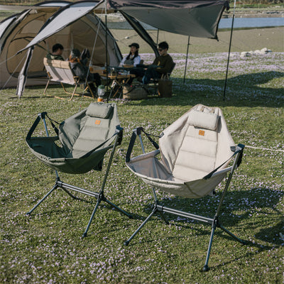 Foldable rocking camping chair