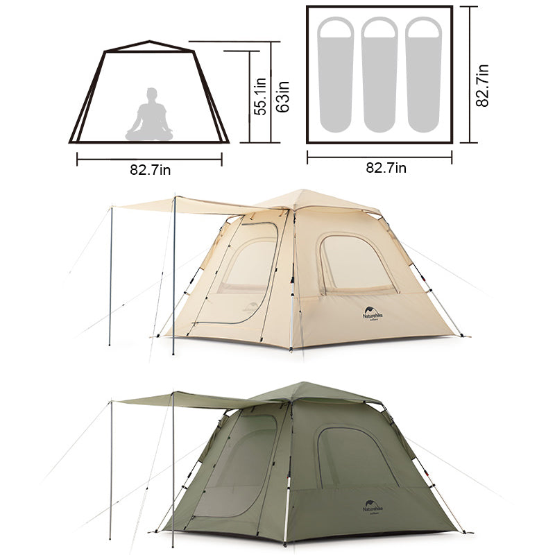 Naturehike Ango 3 Automatic family camping Tent