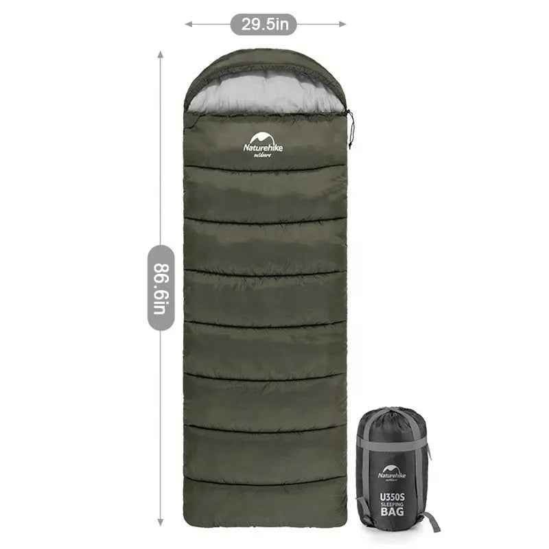 Solora™ U150 Kunstfaser-Schlafsack mit Kapuze, 52°F / 11°C – Naturehike