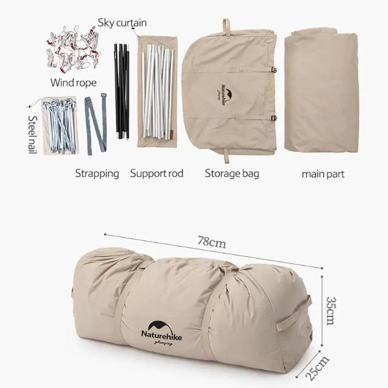 Naturehike 4.8 Roof Cotton Glamping Family Tent