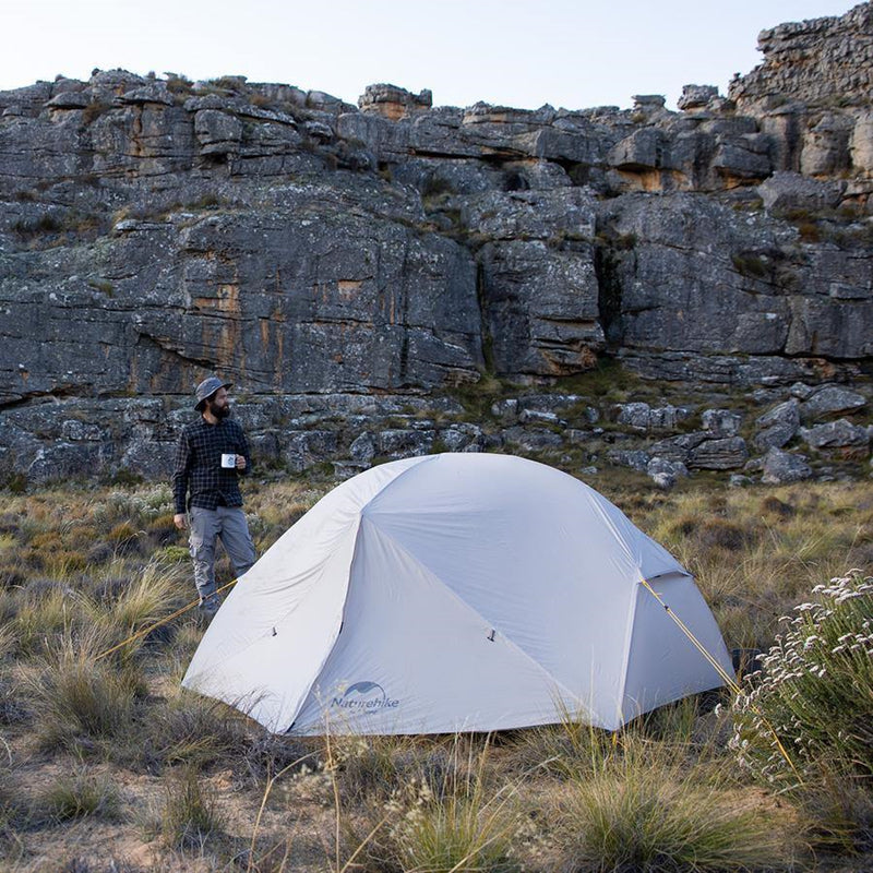 An image of a Mongar 2P Camping Tent Plus A Vestibule Plus CWM400 Ultralight Sleeping Bag by Naturehike official store