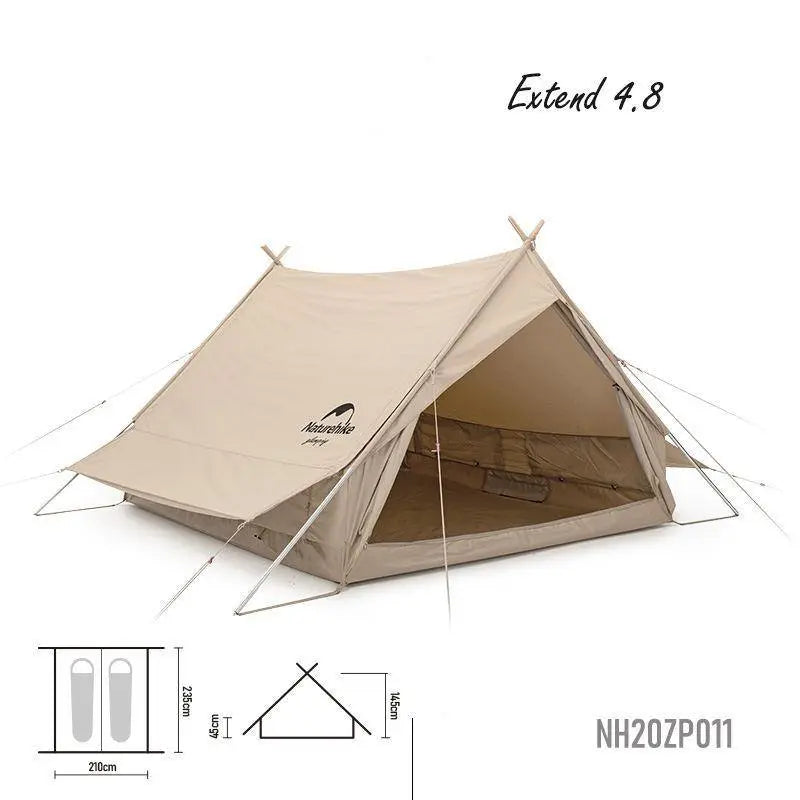 新品未使用 Naturehike Extend 4.8 コットン A型テント GEN 4.8 Roof 2 People Glamping Tent - Naturehike official store
