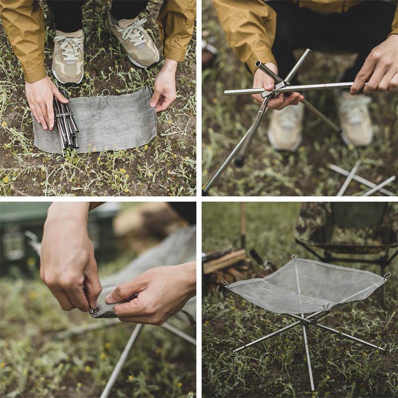 Naturehike Stainless Steel Folding Camping Fire Rack