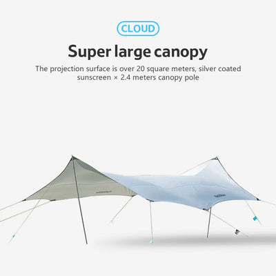 An image of a Moraine Awning UPF50+ Large Luxury Canopy by Naturehike official store